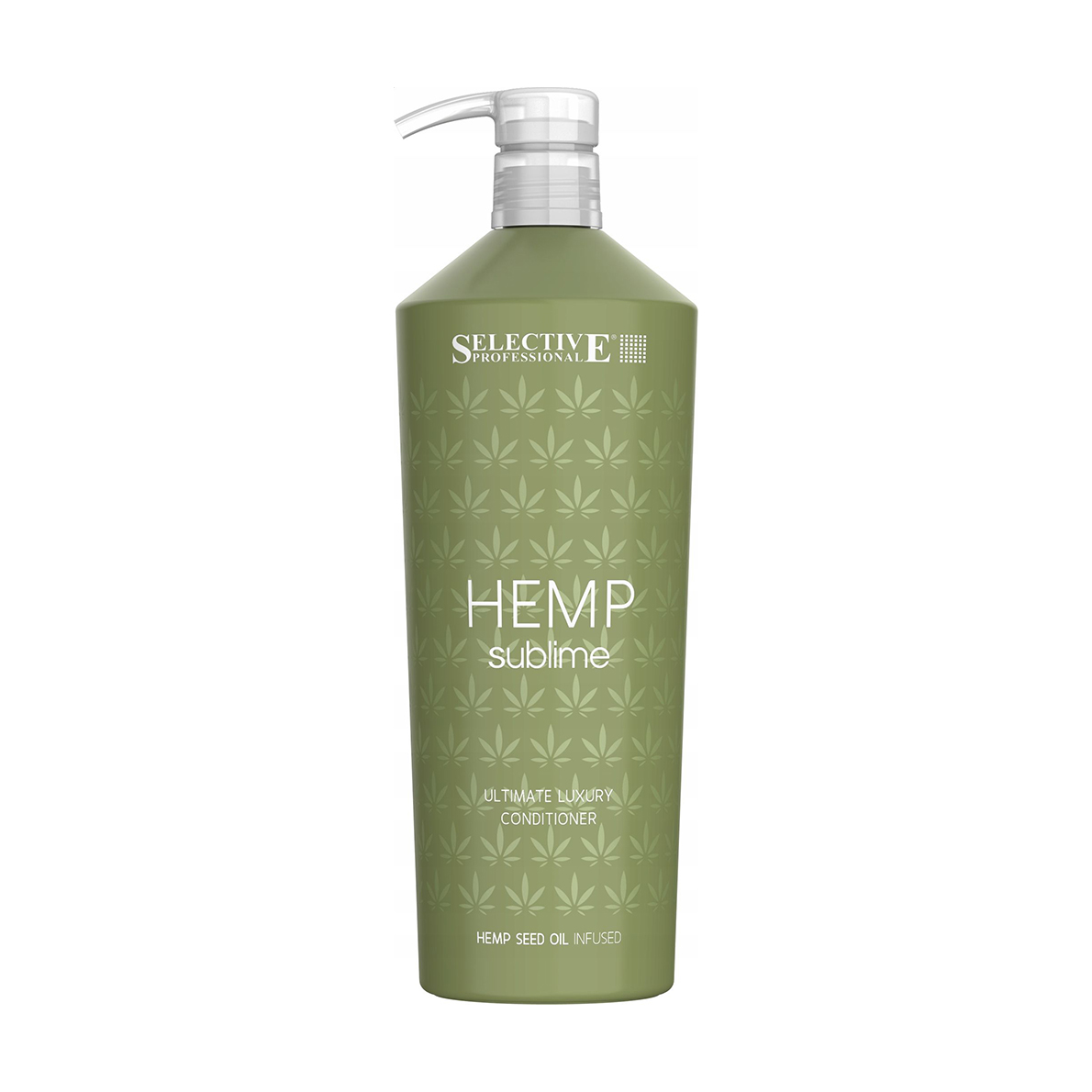 Зволожувальний кондиціонер Selective Professional Hemp Sublime Conditioner для сухого і пошкодженого волосся,  на основі олії конопель, 1 л